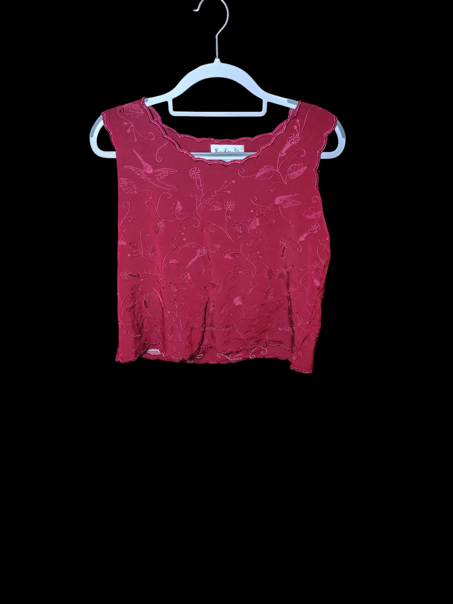 Marplot embroidered tank top size LG Damaged but wearable with jacket