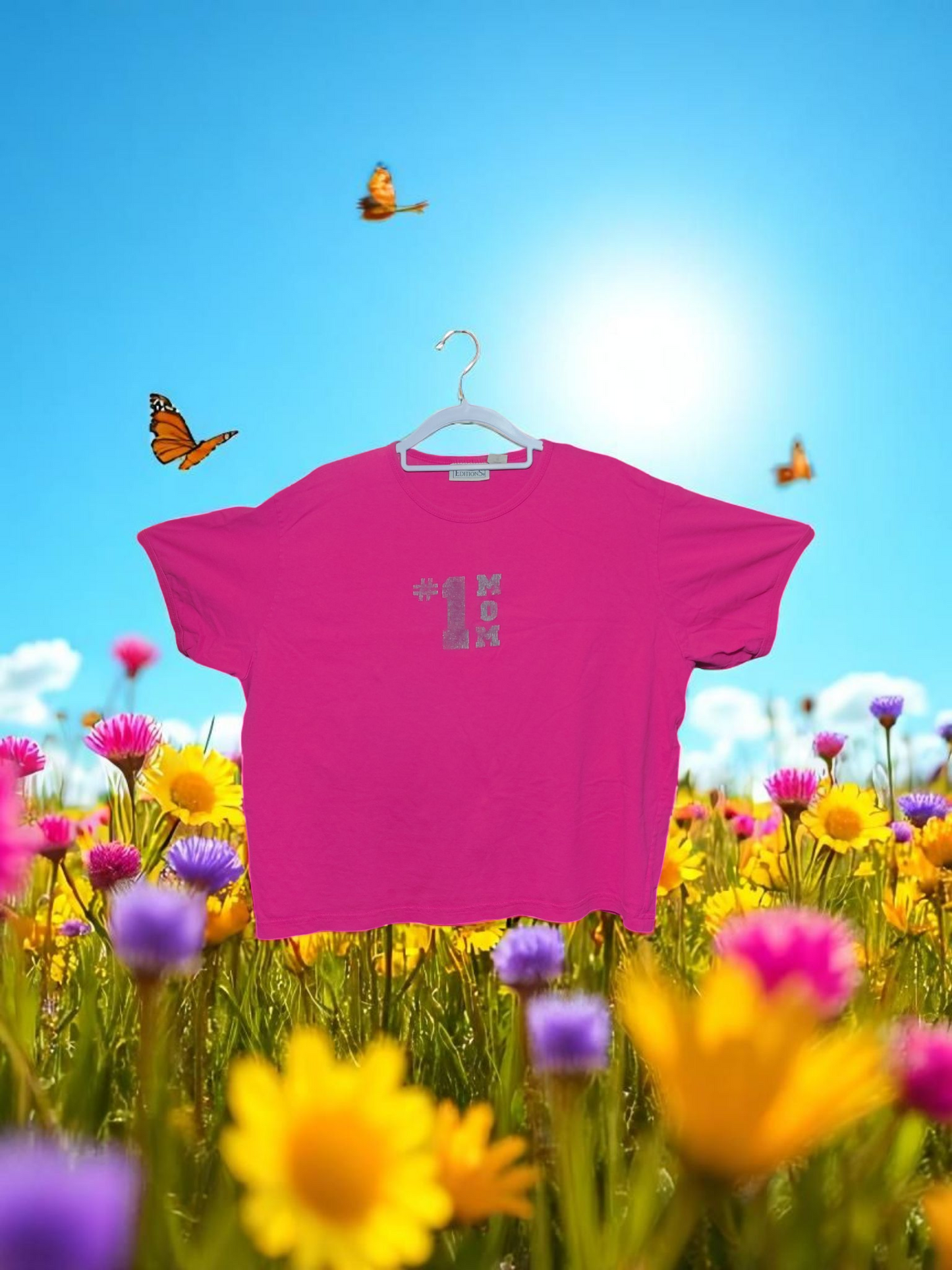 Pink Mom Short T Size XL