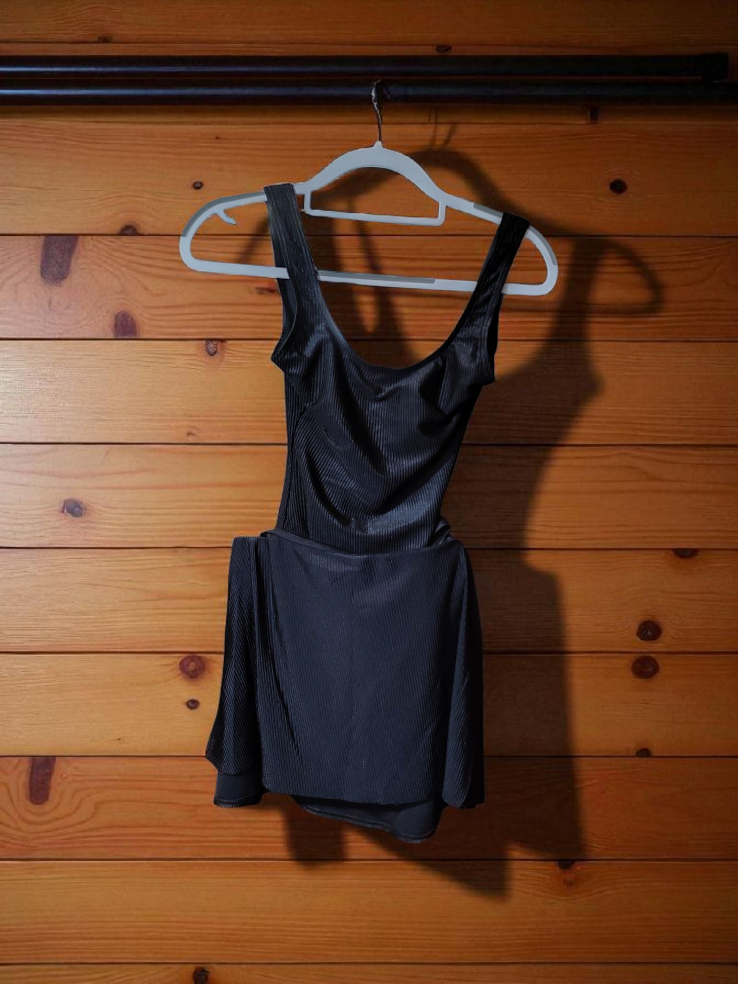 Bathing Suit Black with skirt Size Med