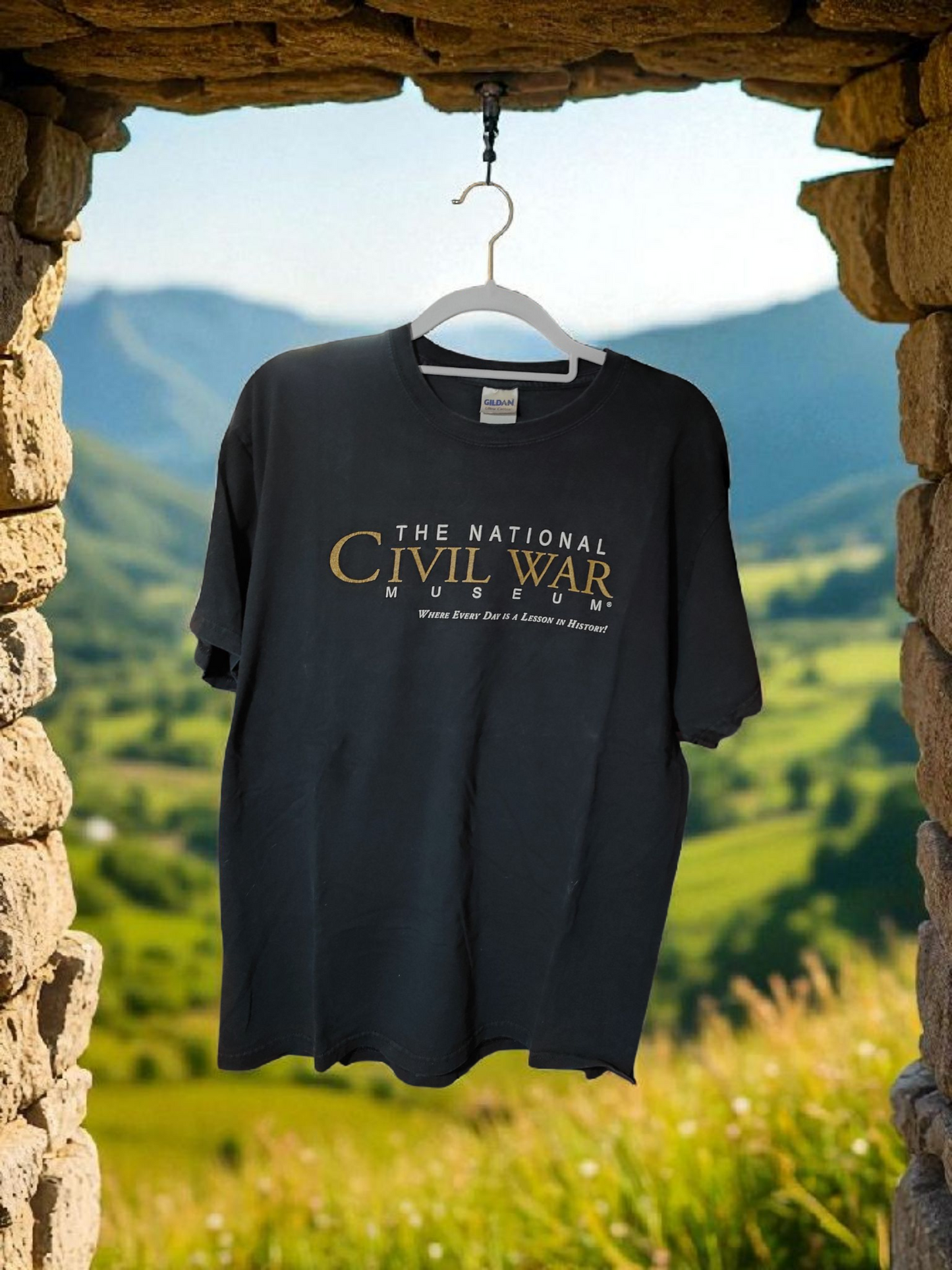 civil war museum  Black T size LG