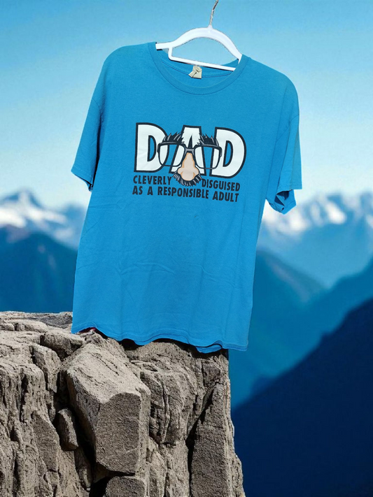 Men's blue dad tee