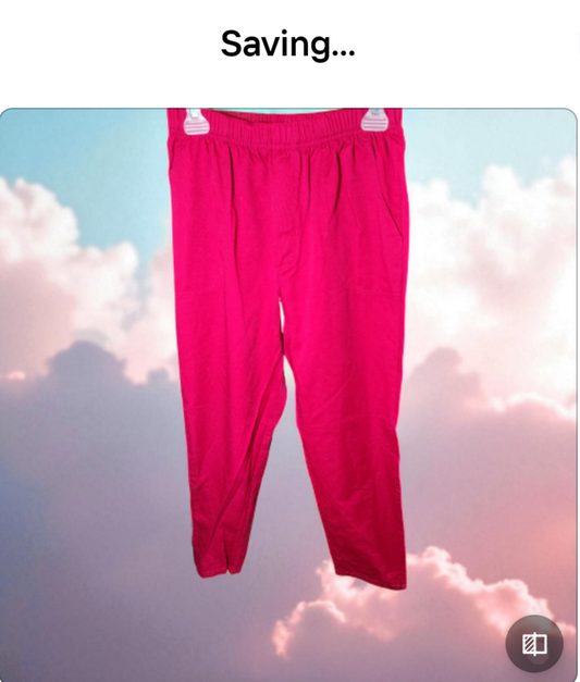 red elastic band pants  size 8