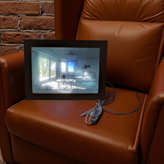 plug in, light up, adjustable picture decor