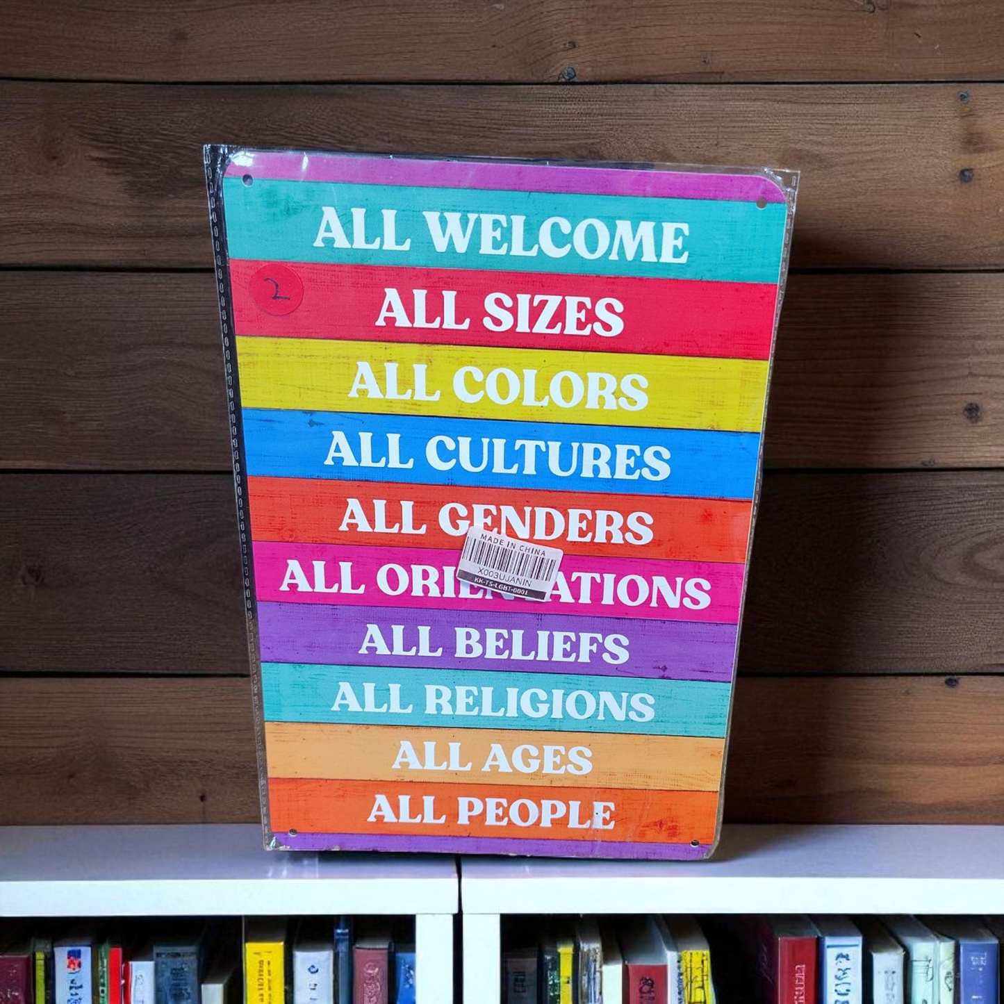 all inclusive metal sign decor