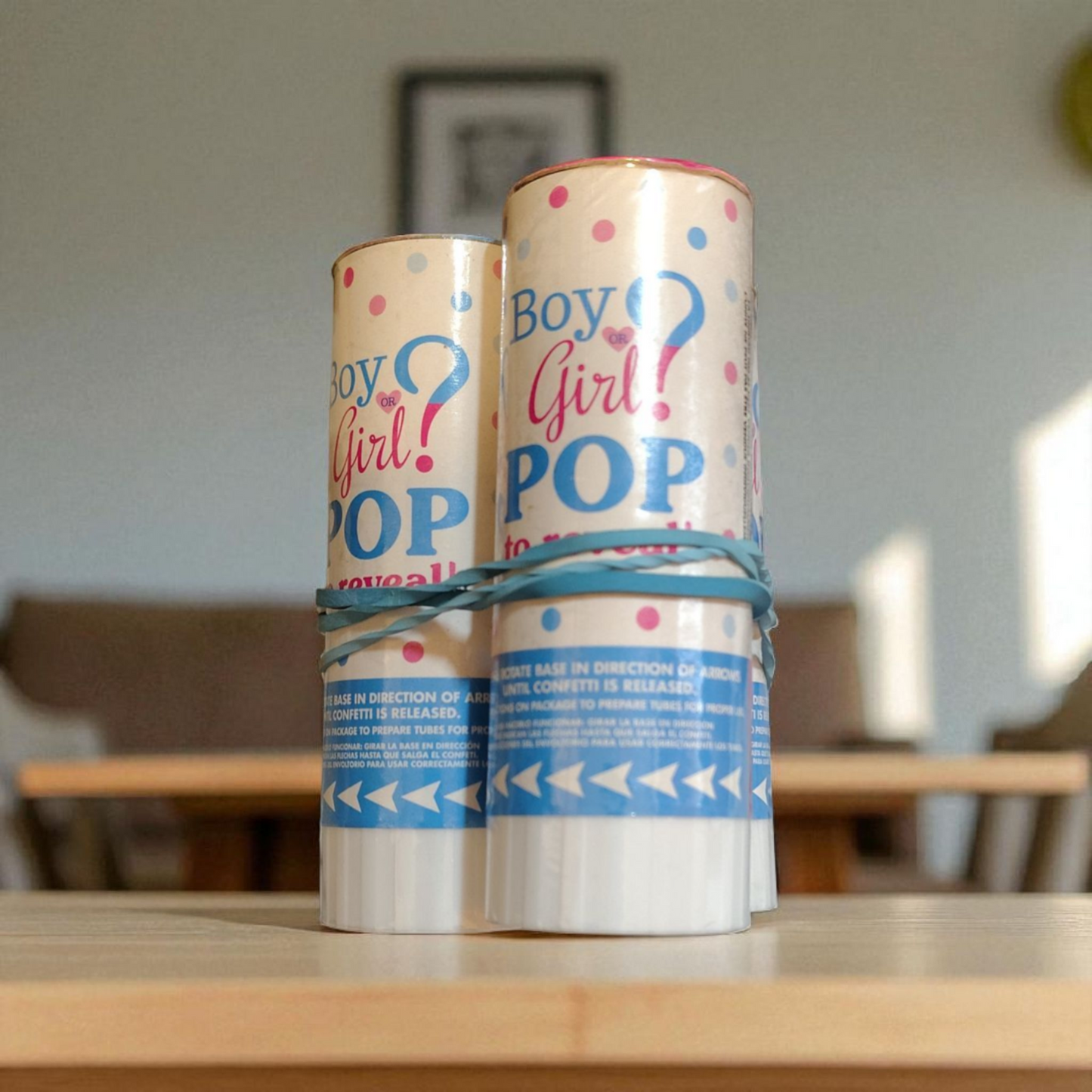 gender reveal poppers (3 girl)