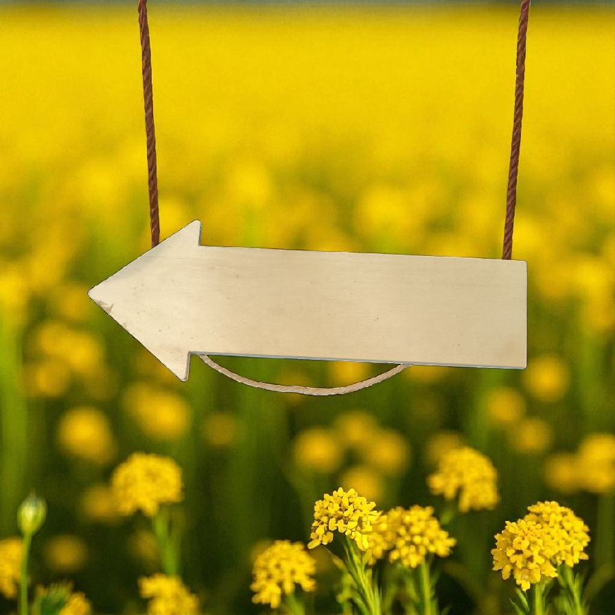 Paintable Wood Arrow Sign Pointing Right