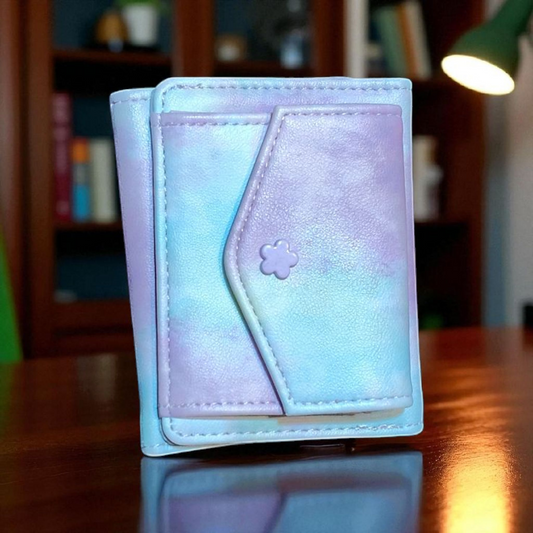 pastel rainbow tye dye wallet