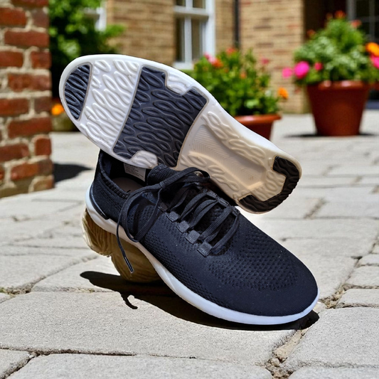 black whit white sole just fab shoes  size 11