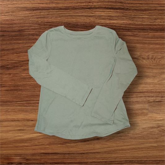 Green Girls' Long Sleeve Shirt