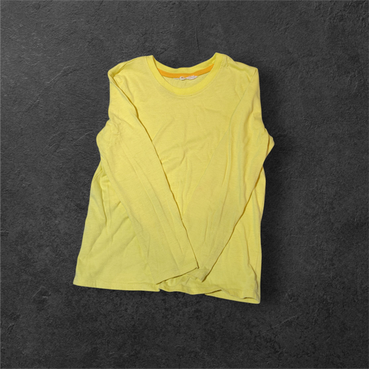 yellow long sleeve pj top