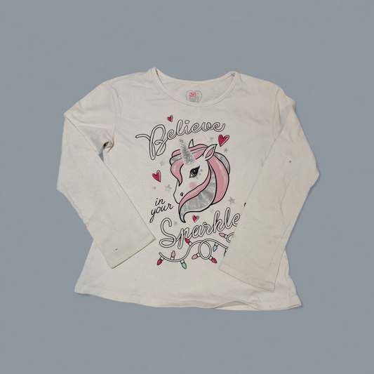 Off White "Believe in Your Sparkle" Unicorn Shirt