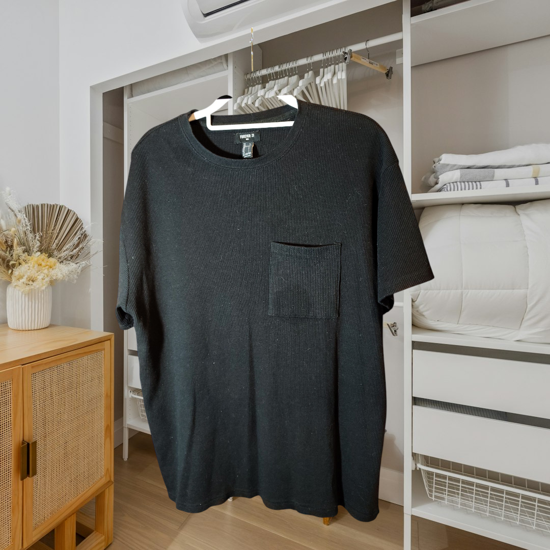 Large Men's Black Work Tee