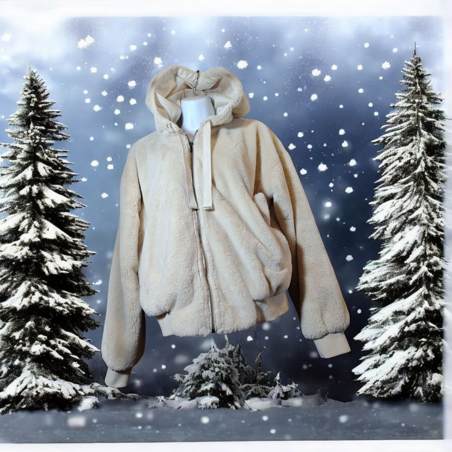 Just fab  Med fuzzy jacket