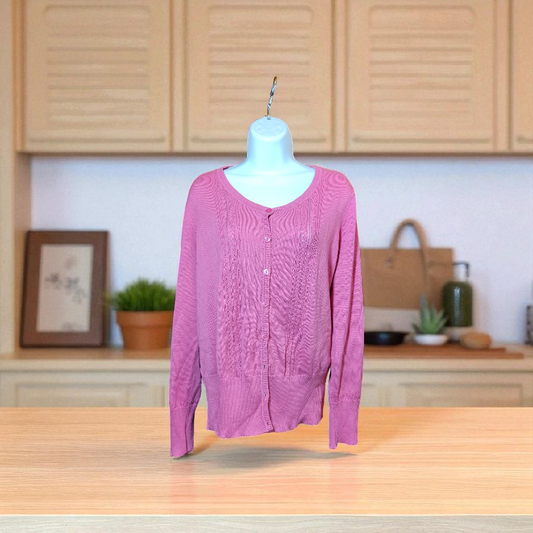 3x pink cardigan knitted