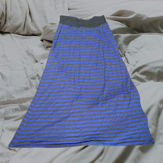 Marbled and Blue Stripped Long Skirt Rue 21 size LG