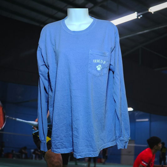 UK WC 19/20 Light Blue woman's long sleeve and pocket    Med