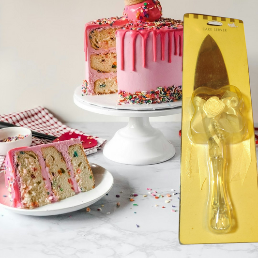 Yellow flower cake knife  wedding