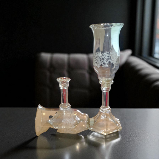 2 Candle stick/candle holders 4 pcs total