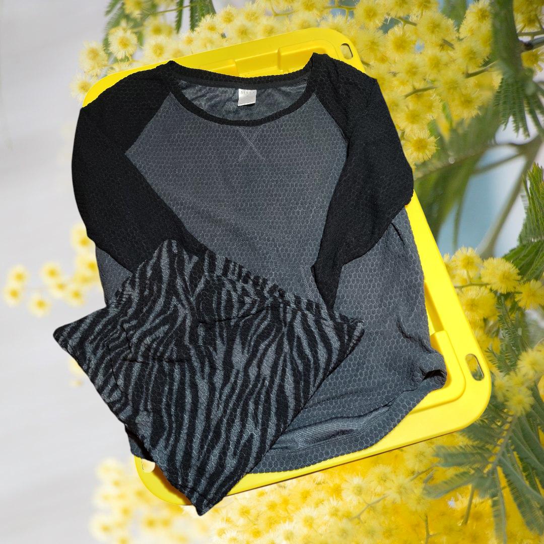 black and grey 2 pcs sleep set