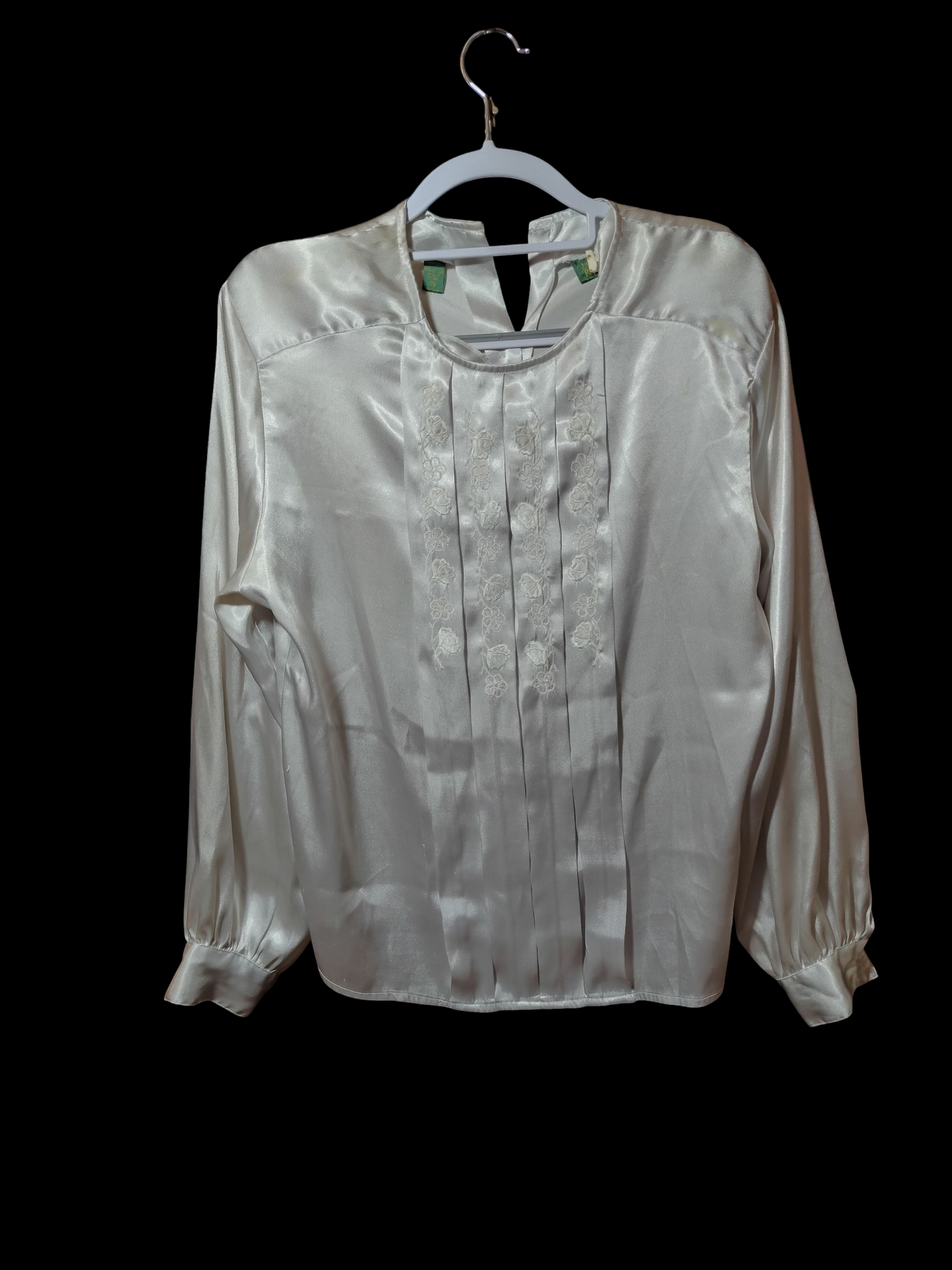 100% Polyester silver blouse Size 14