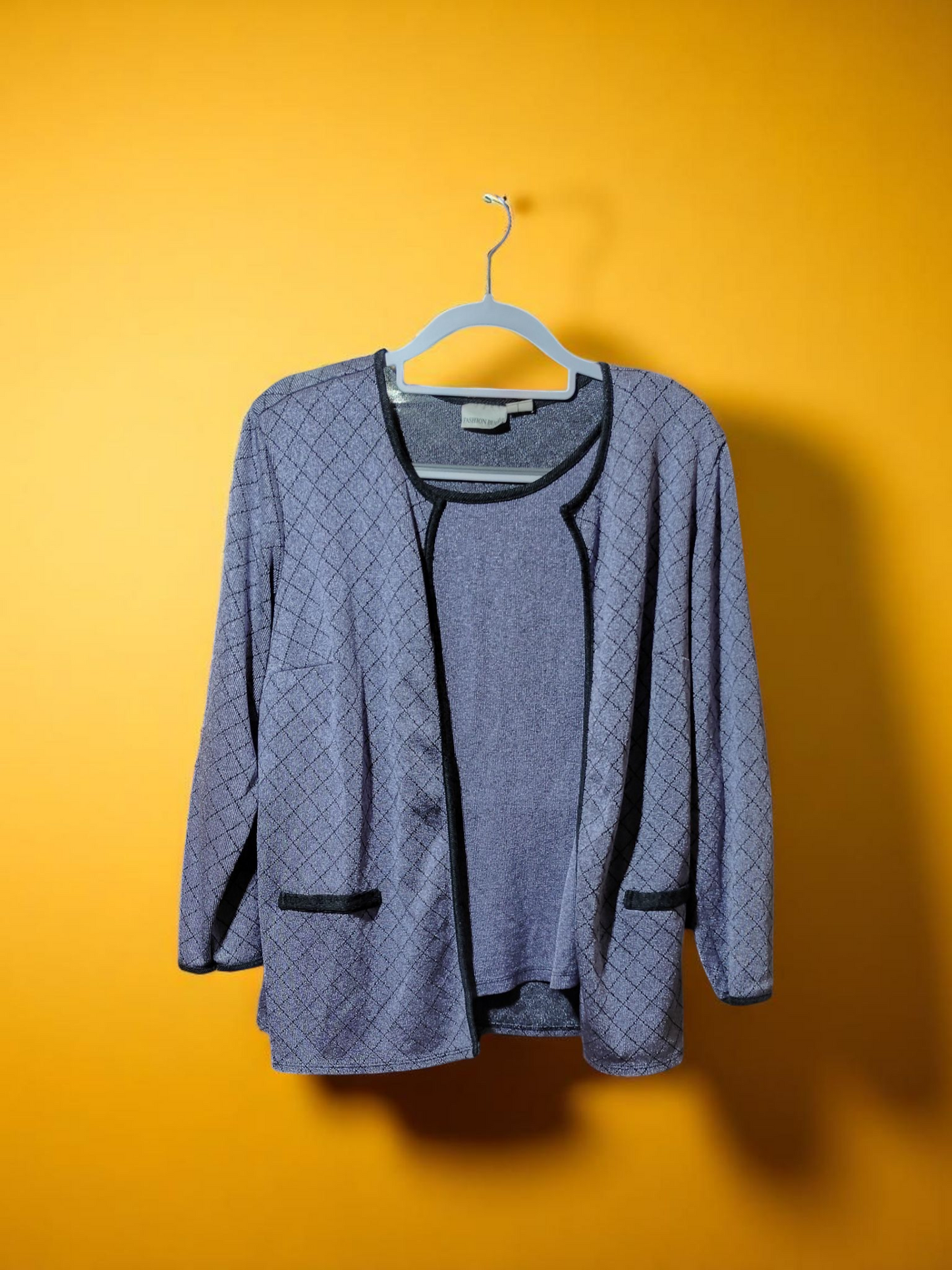 1 piece Purple W/ Black accent Cardigan Blouse