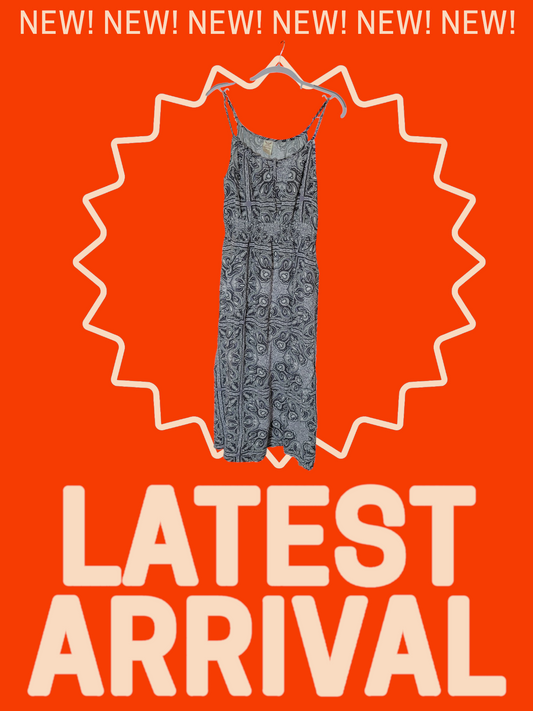 Large Black and white spaghetti strap sun dress. Size 14