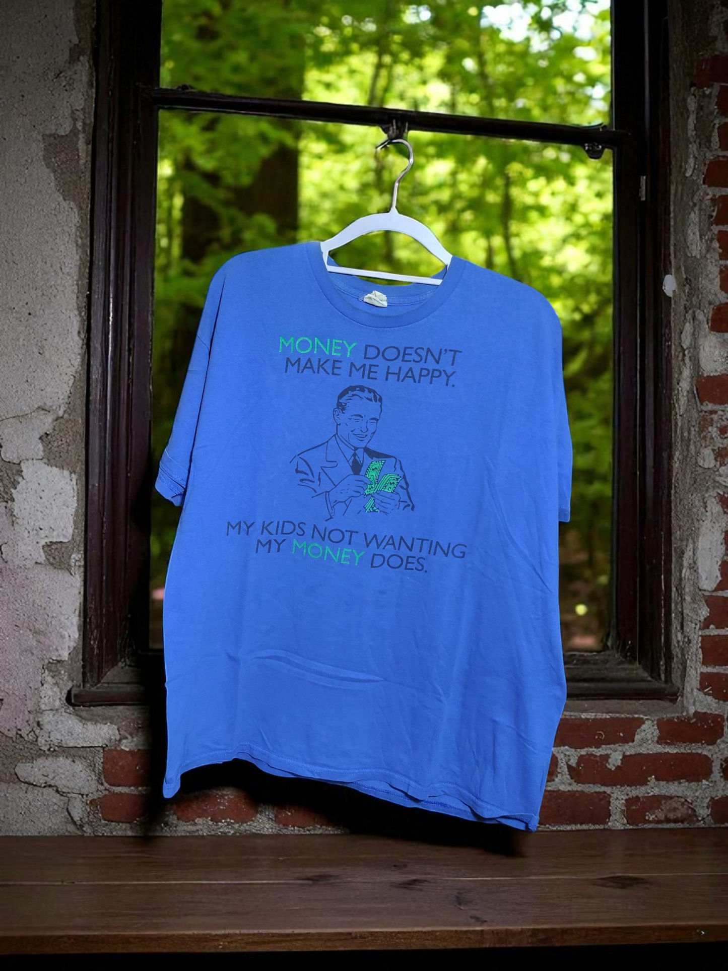 Happy money shirt for Dad Dark blue