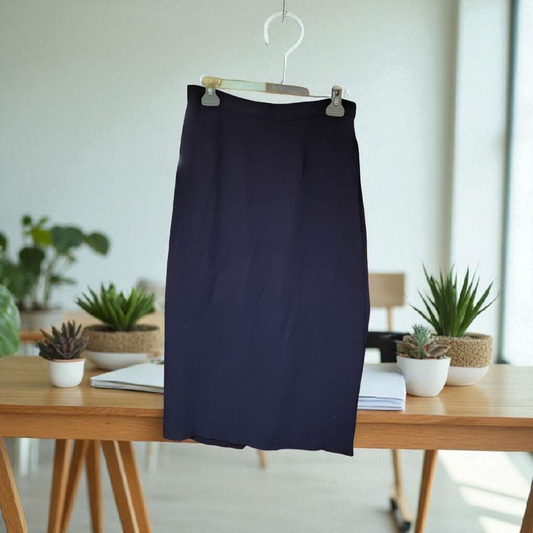 Navy blue pencil skirt
