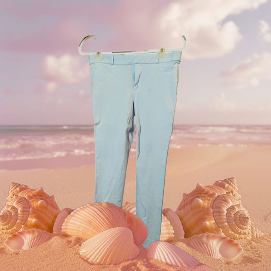 woman's pastel blue  business style  Capri size 6