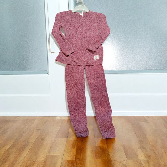 maroon stripped Junior Long pants long sleeve outfit  size 6x