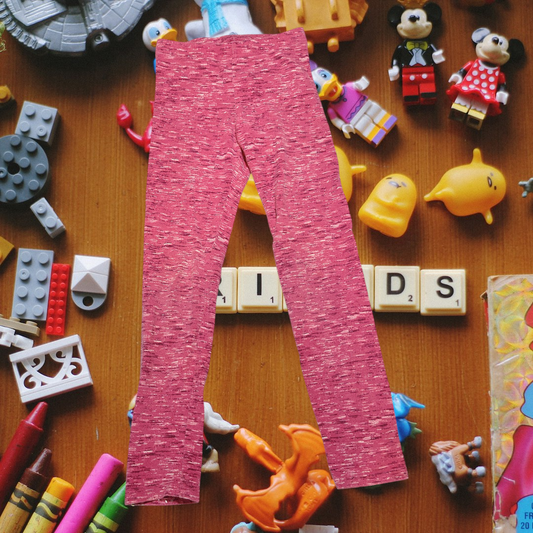 Pink and Maroon Child Leggings