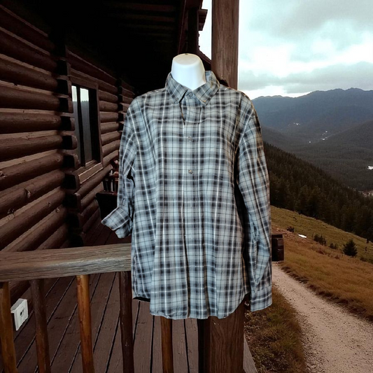 Men's Plaid Dress Shirt L (42-44)