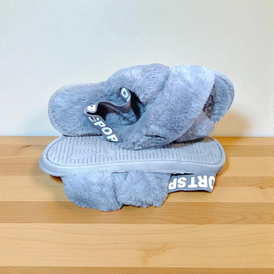 grey generic house slippers