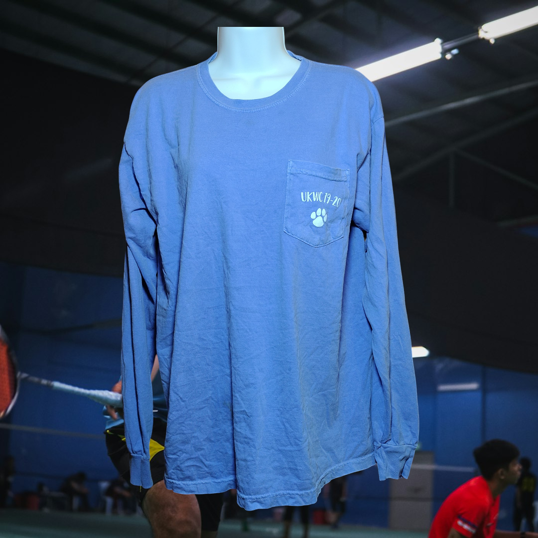 UK WC 19/20 Light Blue woman's long sleeve and pocket    Med