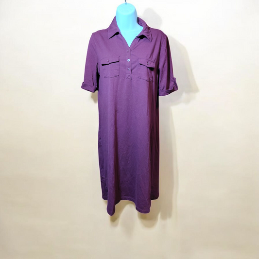 Maroon collar top dress  size SM