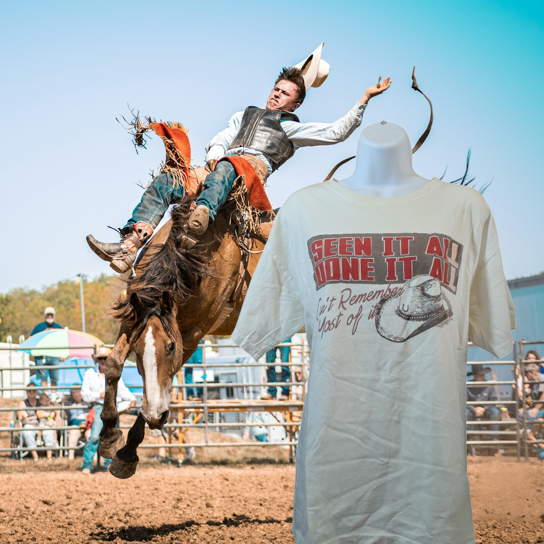 White "seen it all done it all" t-shirt