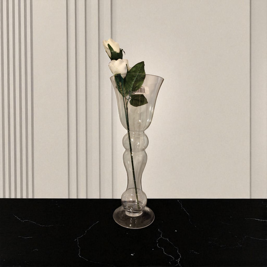 Glass flower vase