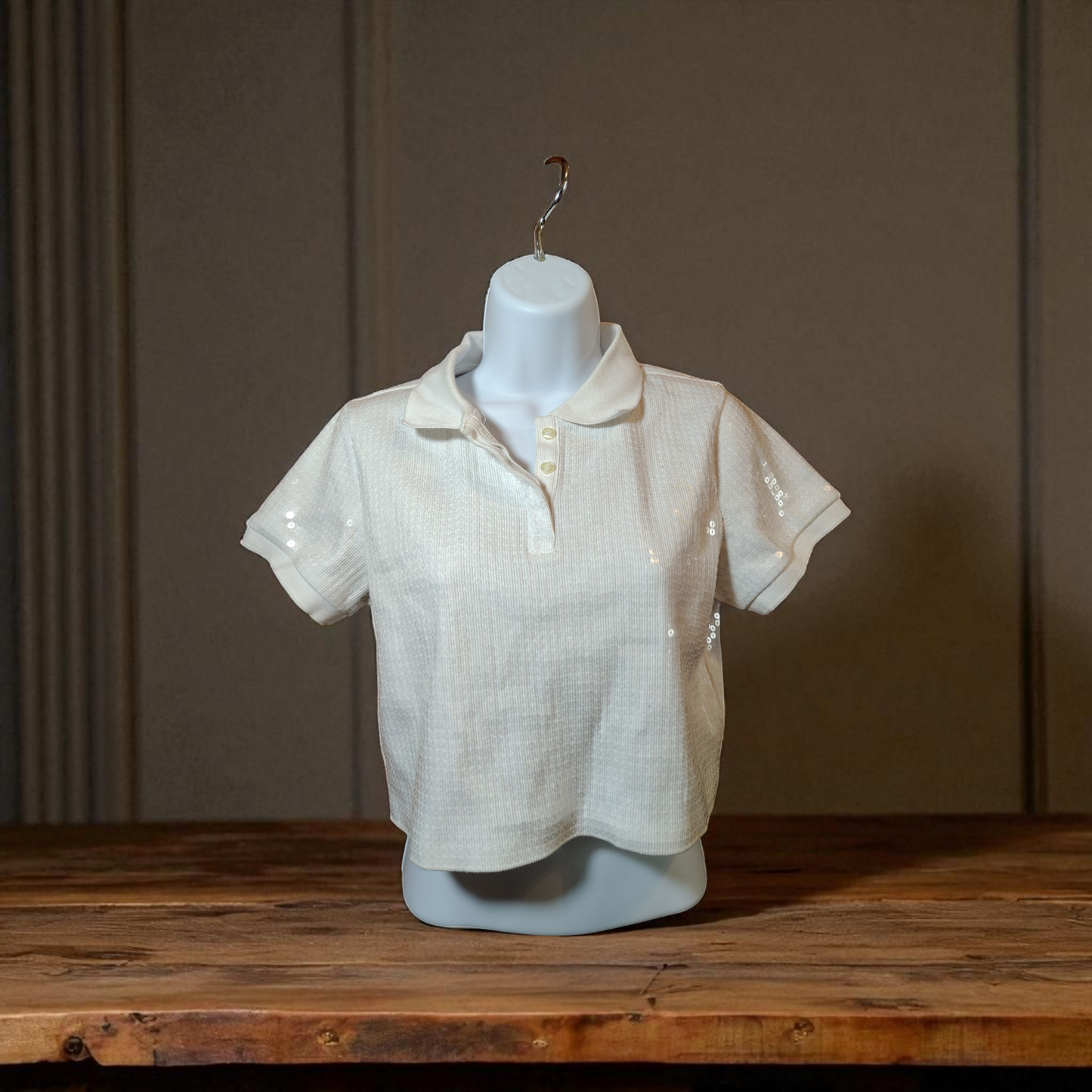 White sequence shirt  size SM